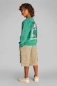 Calvin Klein Jeans bluza bawełniana dziecięca bawełna zielony IB0IB02462.128.176.PPYA