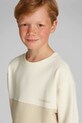Παιδική βαμβακερή μπλούζα Calvin Klein Jeans IB0IB02470.128.176.PPYA μπεζ