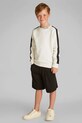 Detská mikina Calvin Klein Jeans s elastanom béžová IB0IB02471.PPYA