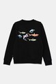 Vans gyerek melegítőfelső pamutból The Pack Crew VN000MMABLK1 fekete SS25
