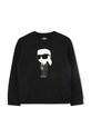 Karl Lagerfeld gyerek felső nyomtatásos fekete Z30431.114.150
