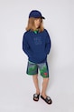 HUGO bluza bawełniana dziecięca z kapturem granatowy G00349.114.150