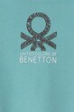 Băieți United Colors of Benetton hanorac de bumbac pentru copii 3J70G10HW.P.Seasonal turcoaz