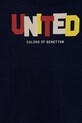 Băieți United Colors of Benetton hanorac de bumbac pentru copii 3J70G10HW.P.Seasonal bleumarin