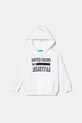 Детская хлопковая кофта United Colors of Benetton с капюшоном белый 3J68G2011.P.Seasonal