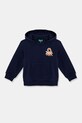 Дитяча бавовняна кофта United Colors of Benetton з капюшоном темно-синій 3J68G2011.P.Seasonal