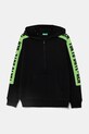 Дитяча бавовняна кофта United Colors of Benetton з капюшоном чорний 3J68C504R.G.Seasonal