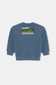United Colors of Benetton hanorac de bumbac pentru copii 3UNIG10II.P.Seasonal albastru SS25