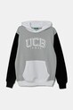 Дитяча бавовняна кофта United Colors of Benetton з капюшоном сірий 3UNIC204R.G.Seasonal