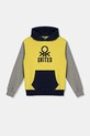 Detská bavlnená mikina United Colors of Benetton bavlna žltá 3UNIC204R.G.Seasonal