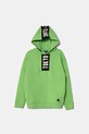 Детская хлопковая кофта United Colors of Benetton с капюшоном зелёный 3J68C204I.G.Seasonal