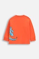 Coccodrillo bluza bawełniana dziecięca WC5143101DBK pomarańczowy SS25