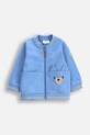 Coccodrillo bluza bawełniana niemowlęca nadruk niebieski WC5132201MBN