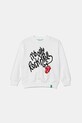 United Colors of Benetton hanorac de bumbac pentru copii print alb 3UNIC10NU.G.Seasonal