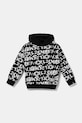 United Colors of Benetton hanorac de bumbac pentru copii cu modele negru 34GTC204K.G.Seasonal