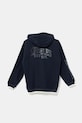 Dječja pamučna dukserica United Colors of Benetton 3BC1C504U.G.Seasonal mornarsko plava SS25