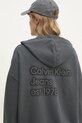 Βαμβακερή μπλούζα Calvin Klein Jeans γκρί J20J224733
