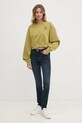 Calvin Klein Jeans bluza bawełniana J20J224743 zielony SS25