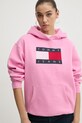 Mikina Tommy Jeans růžová DW0DW19407