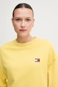 Ρούχα Βαμβακερή μπλούζα Tommy Jeans DW0DW19408 κίτρινο