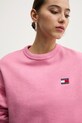 Бавовняна кофта Tommy Jeans рожевий DW0DW19408