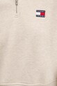 Bavlněná mikina Tommy Jeans DW0DW19410 béžová