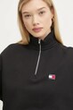 Bavlněná mikina Tommy Jeans černá DW0DW19410