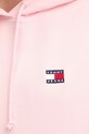 Памучен суичър Tommy Jeans розов DW0DW19414
