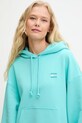 Tommy Jeans pamut melegítőfelső türkiz DW0DW19414