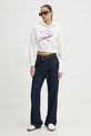 Tommy Jeans pamut melegítőfelső DW0DW20171 fehér SS25