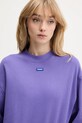 Памучен суичър Hugo Blue виолетов 50534344