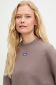 Hugo Blue bluza bawełniana brązowy 50534344