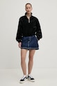 HUGO bluză din velur 50534055 negru SS25