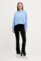 HUGO felpa in cotone 50534271 blu SS25