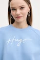 HUGO hanorac de bumbac albastru 50534271