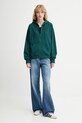 HUGO bluza bawełniana 50535240 zielony AW25