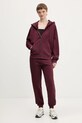 HUGO bluza bawełniana Dalfine 50535240 bordowy AW25