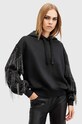 Хлопковая кофта AllSaints LENNON TASSEL хлопок чёрный W002JA