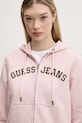 Бавовняна кофта Guess Jeans рожевий W5RQ20.K68I4
