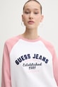 Guess Jeans hanorac de bumbac alb W5RQ23.K68I4