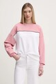 Guess Jeans pamut melegítőfelső pamut rózsaszín W5RQ26.K68I4