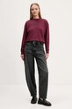 Karl Lagerfeld Jeans bluza A1W20005 bordowy AW25
