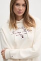 Bavlněná mikina Tommy Hilfiger béžová WW0WW43842