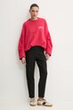 Pinko hanorac de bumbac 104281.A2BZ rosu SS25