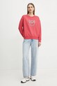 Pinko felpa in cotone 100534.A2G8 rosa SS25