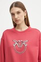 Pinko felpa in cotone rosa 100534.A2G8
