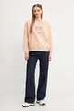 Pinko felpa in cotone 100534.A2G8 rosa SS25