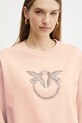 Pinko felpa in cotone rosa 100534.A2G8