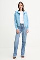 Pinko bluza bawełniana 104622.A2CV niebieski SS25