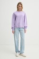 Bavlněná mikina Marc O'Polo 5000005964 fialová SS25